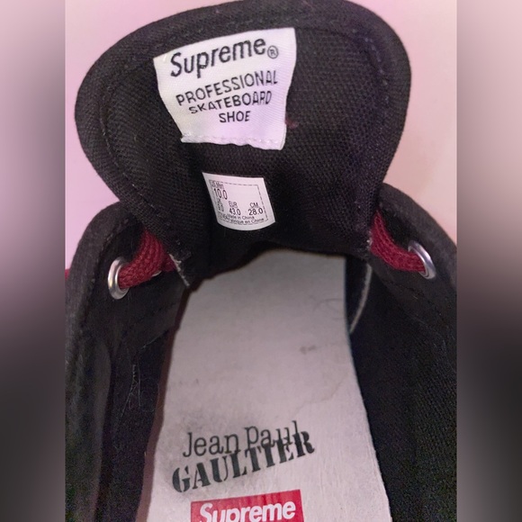 Supreme Vans Jean Paul Gaultier Floral Chukka Pro Cardinal Shoes Size 10 - Picture 10 of 12